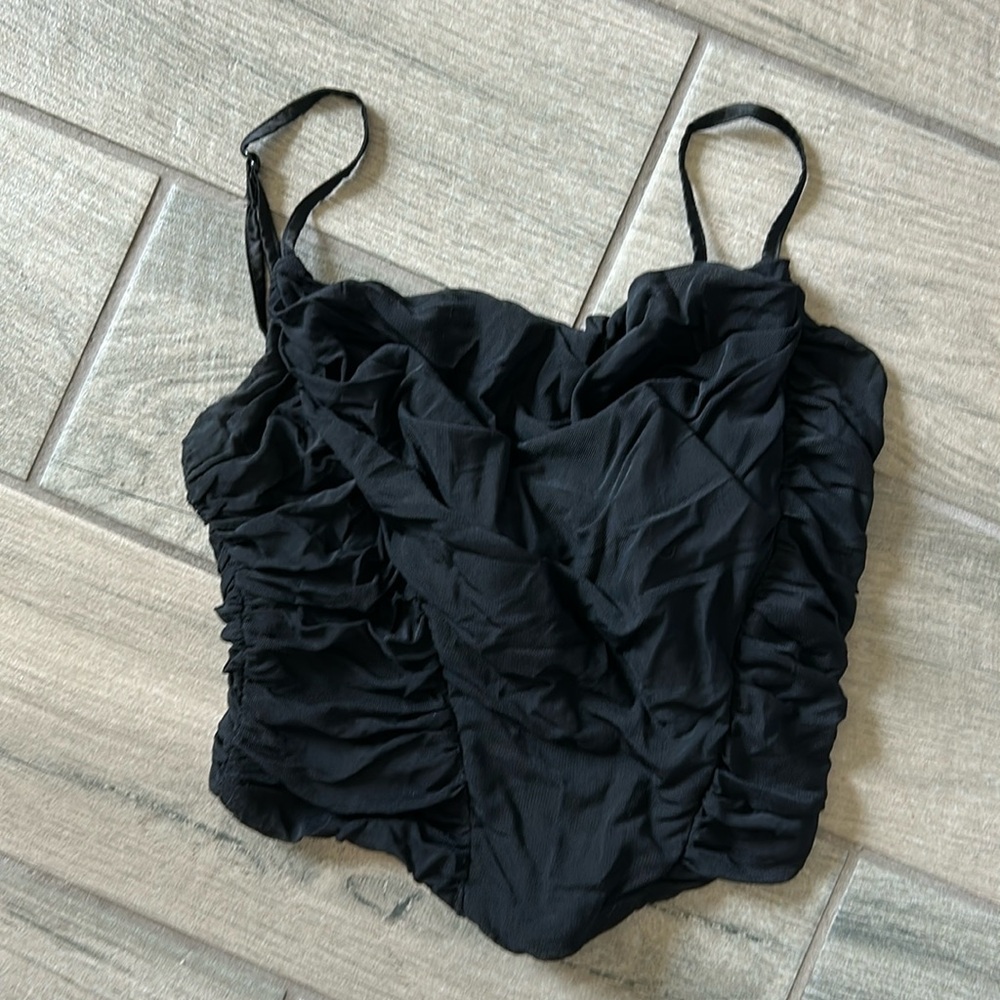 Salty mesh crop top